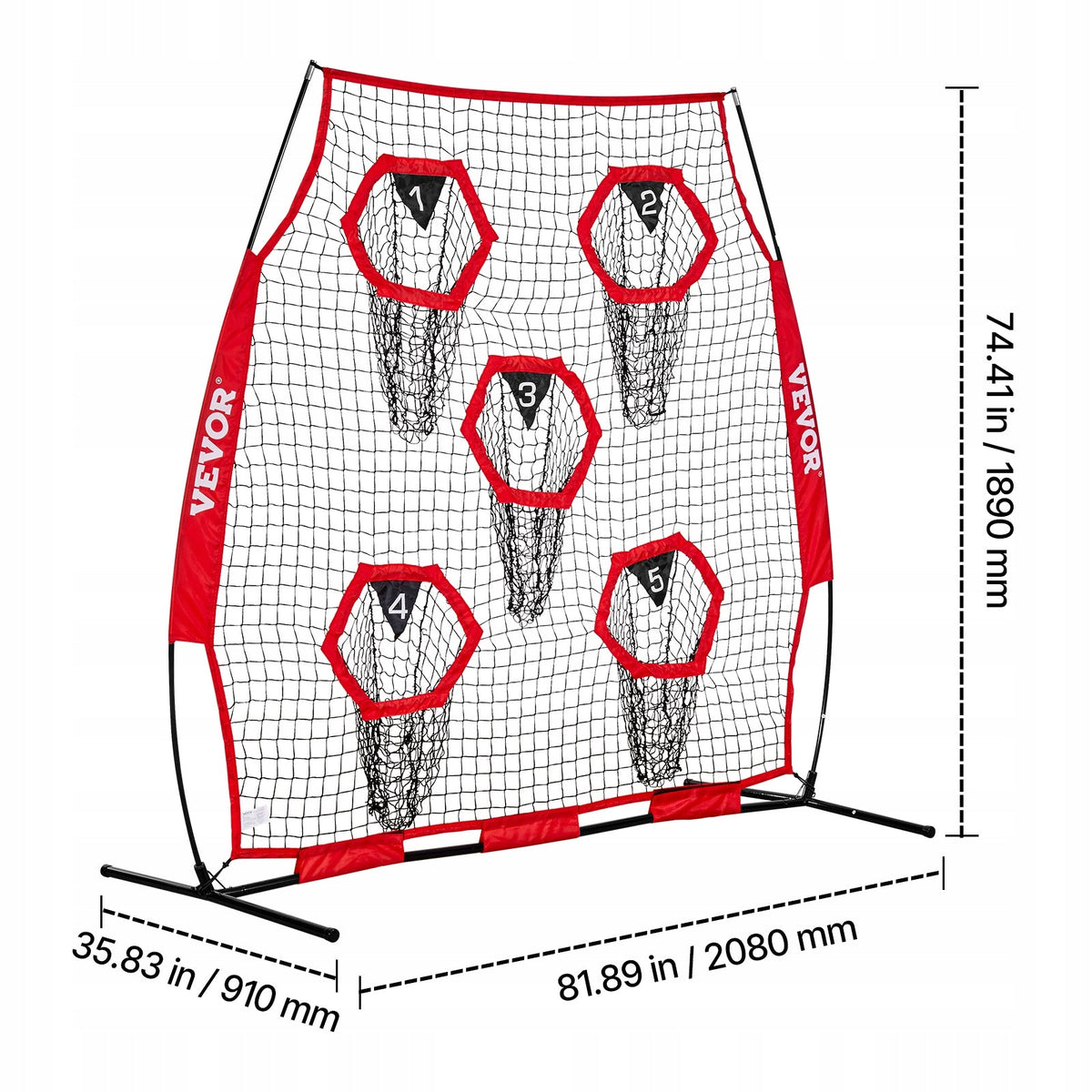 VEVOR SOCCER REBOUNDER NET 208X91X189CM PROFESSIONAL