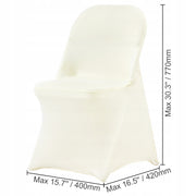 VEVOR FOLDING CHAIR COVERS 50PCS ELASTIC SPANDEX OFF-WHITE
