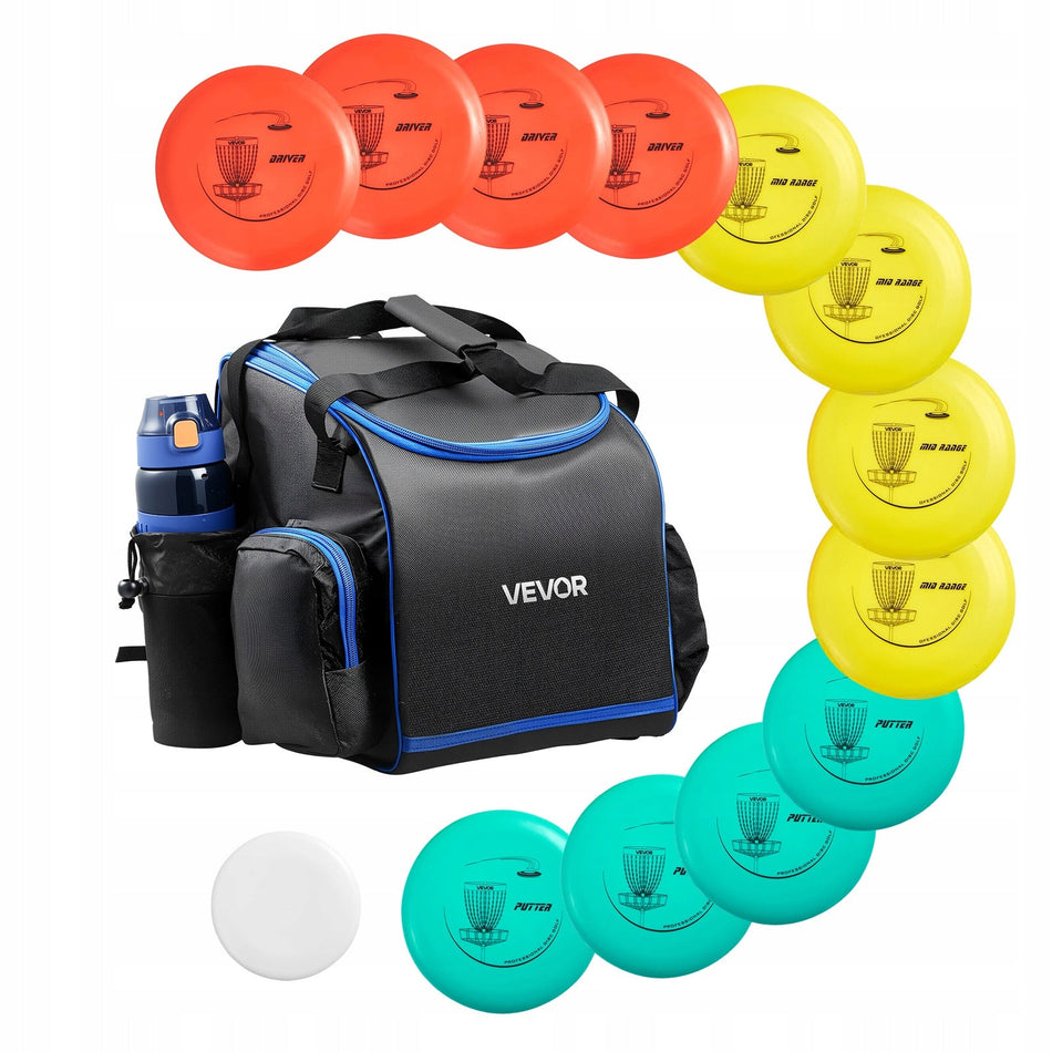 VEVOR 12+1 PCS DISC GOLF SET FOR BEGINNERS WITH BACKPACK