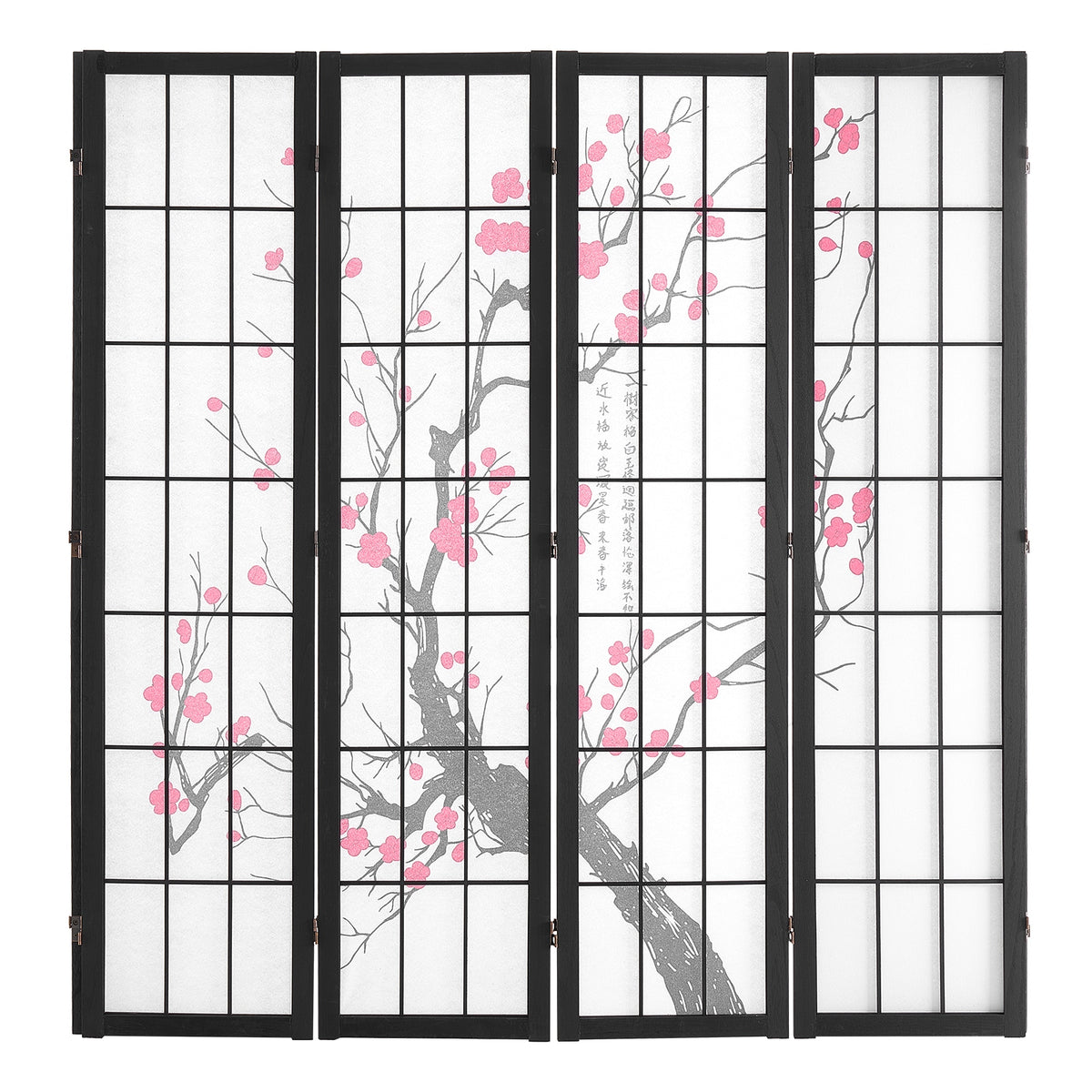 VEVOR 4-PANEL JAPANESE ROOM DIVIDER FOLDING PRIVACY SCREEN