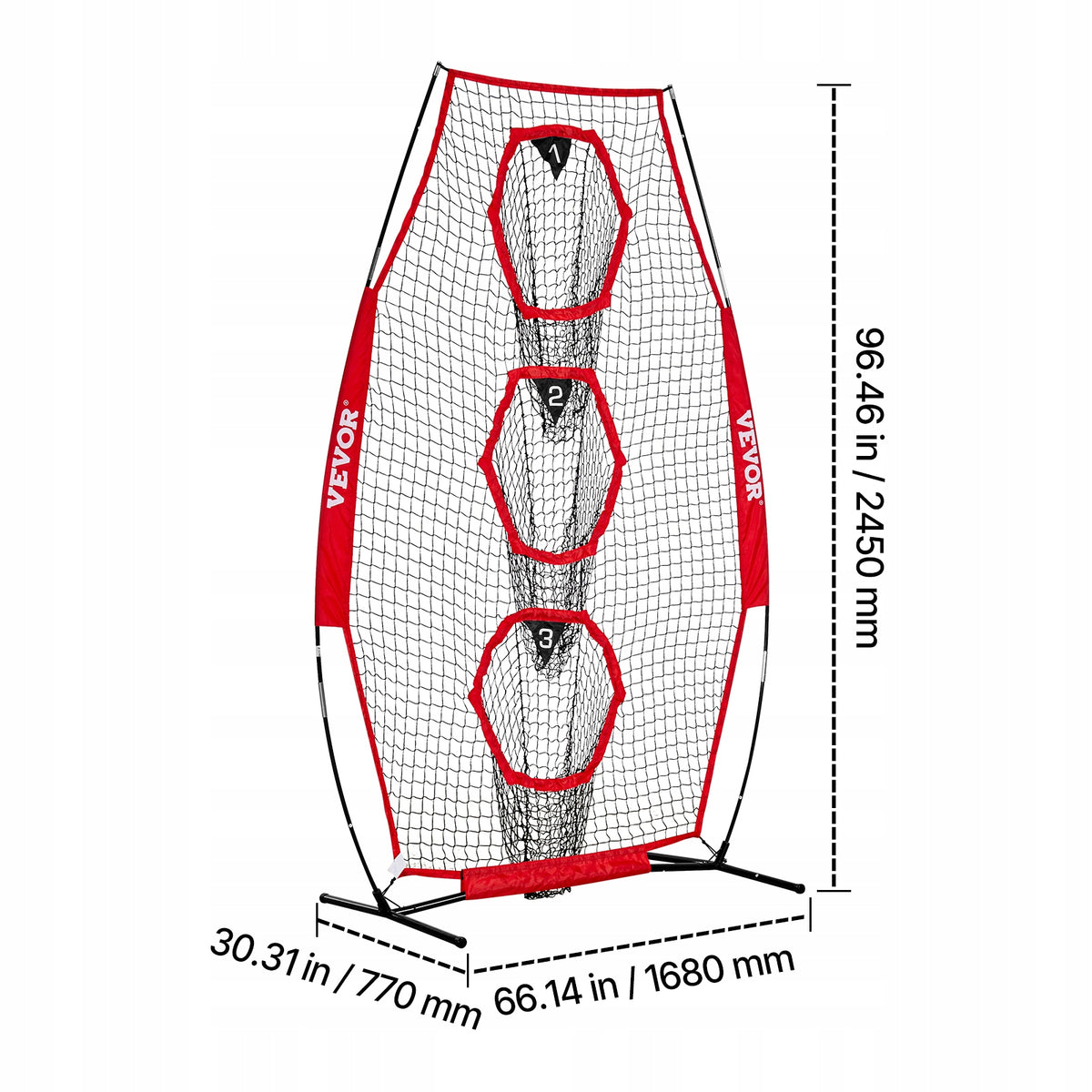 VEVOR FOOTBALL KICKING NET 168X77X245CM PROFESSIONAL
