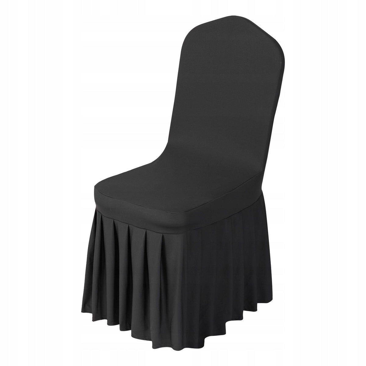 VEVOR 30 CHAIR COVERS BLACK ELASTIC WASHABLE FLAT FRONT
