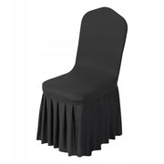 VEVOR 30 CHAIR COVERS BLACK ELASTIC WASHABLE FLAT FRONT