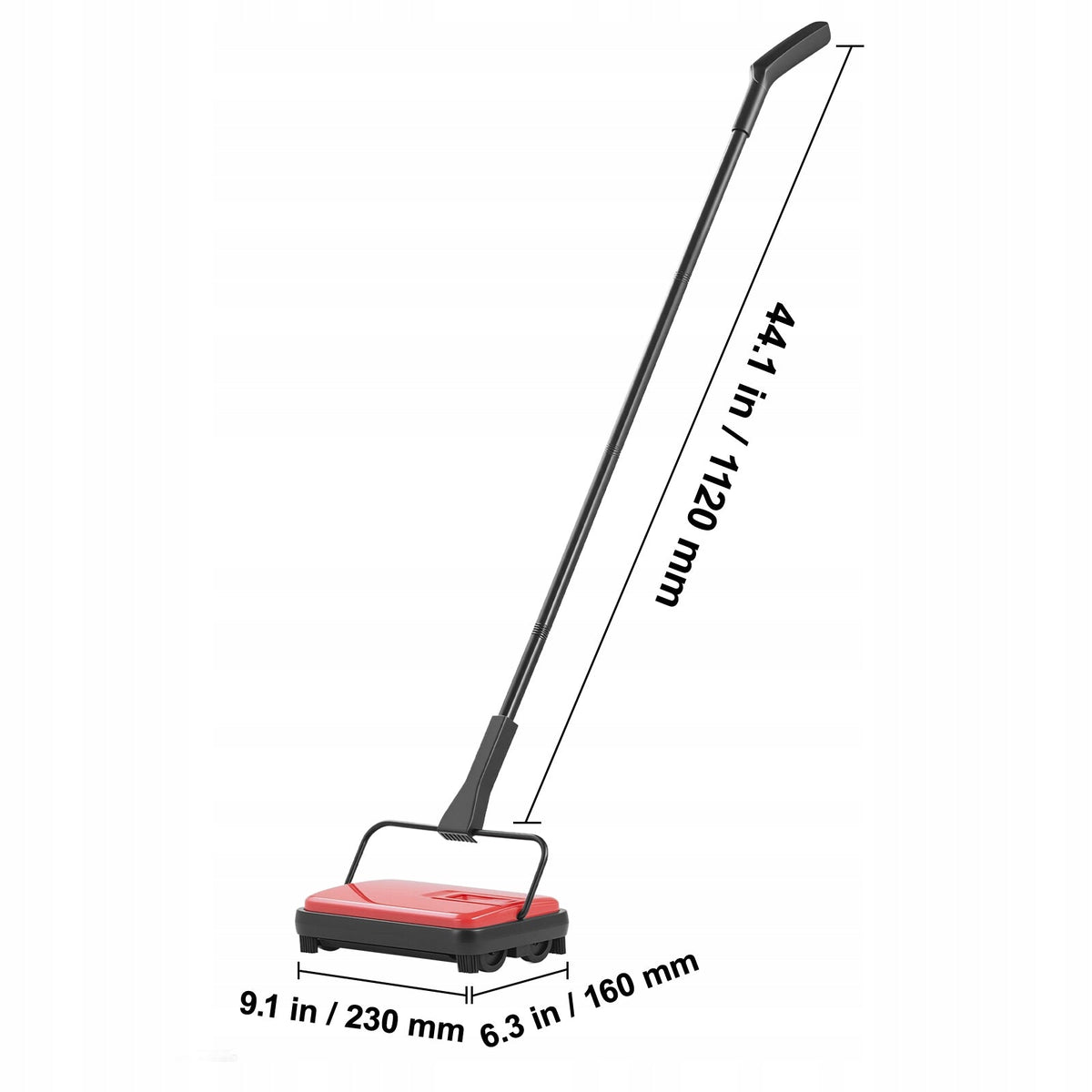 VEVOR MANUAL CARPET SWEEPER WITH 300ML CONTAINER 180-DEGREE LIGHTWEIGHT