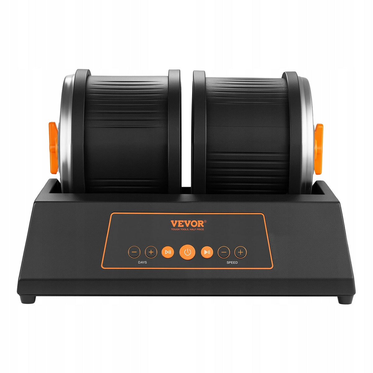 VEVOR ELECTRIC STONE POLISHER DUAL DRUM 8LBS TIMER 9 DAYS