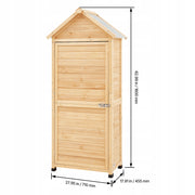VEVOR GARDEN SHED 710X455X1600MM WOODEN GARDEN CABINET ROBUST