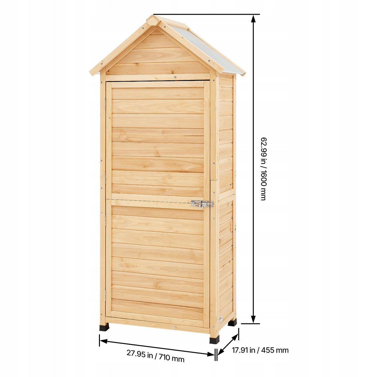 VEVOR GARDEN SHED 710X455X1600MM WOODEN GARDEN CABINET ROBUST