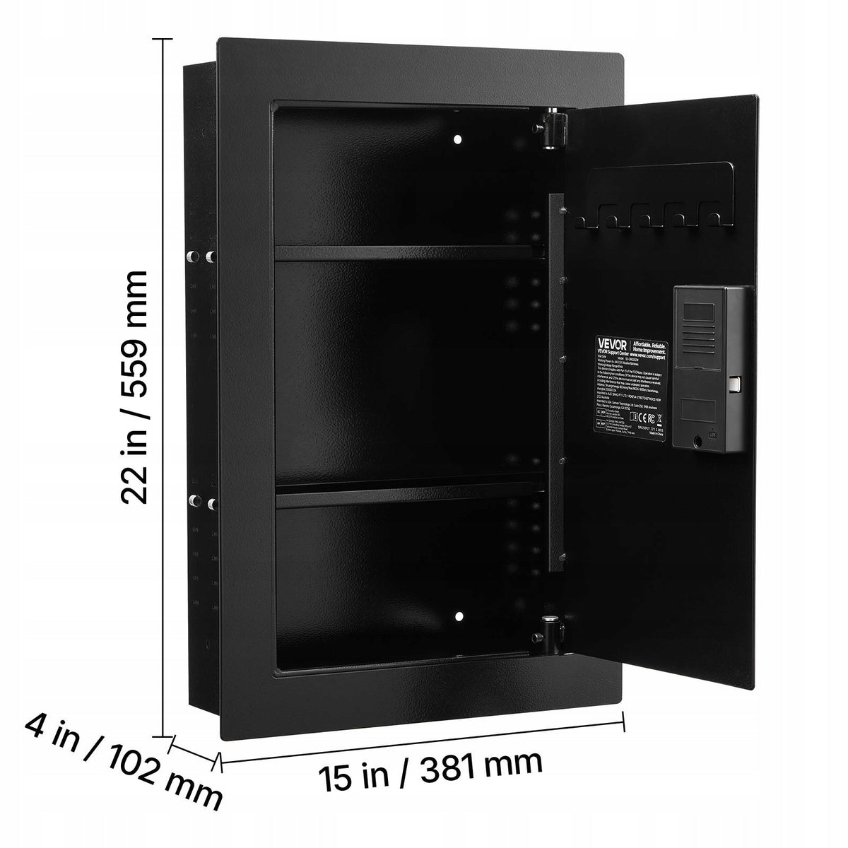 VEVOR WALL SAFE WITH PASSWORD FINGERPRINT KEY AND STRONG KNOB