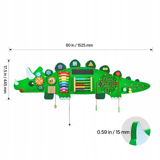 VEVOR DINOSAUR ACTIVITY WALL MONTESSORI EDUCATIONAL BOARD 11 GAMES