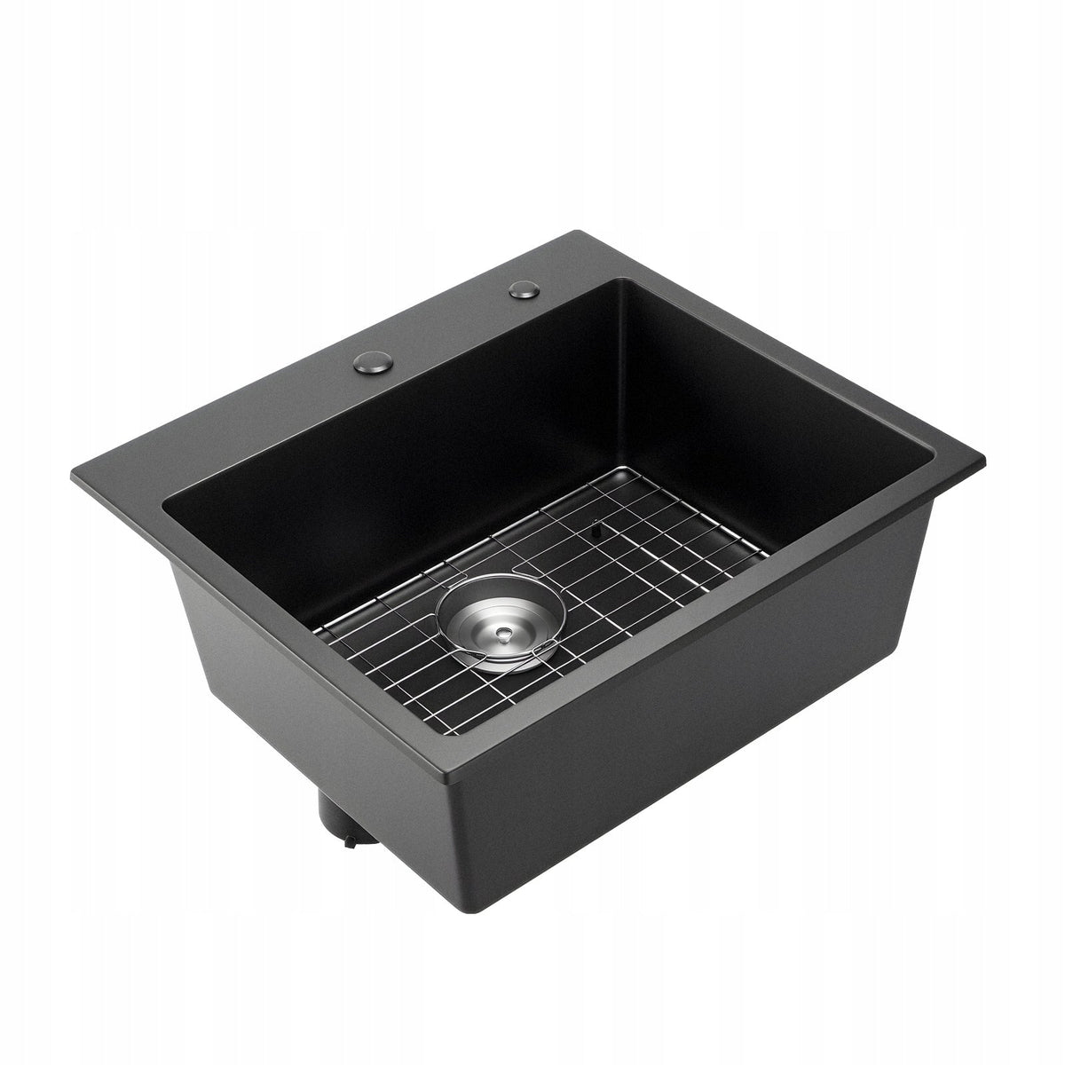 VEVOR GRANITE KITCHEN SINK 635X559X254 MM BLACK COUNTERTOP MOUNT STURDY