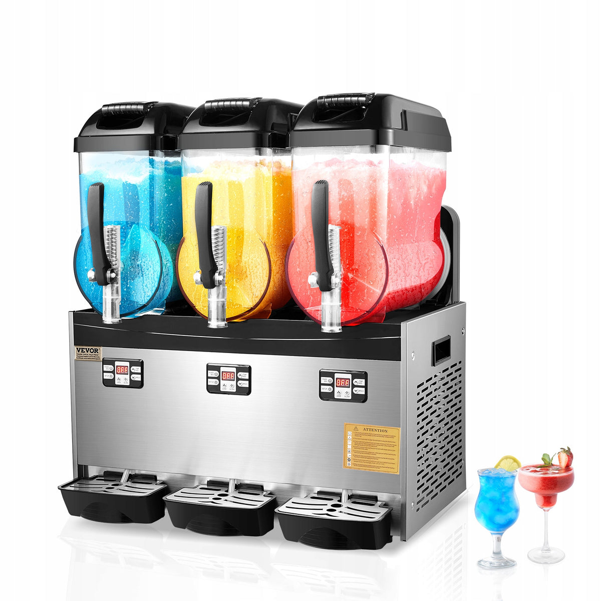 VEVOR COMMERCIAL SLUSHIE MACHINE 12L X 3 TRIPLE POWERFUL