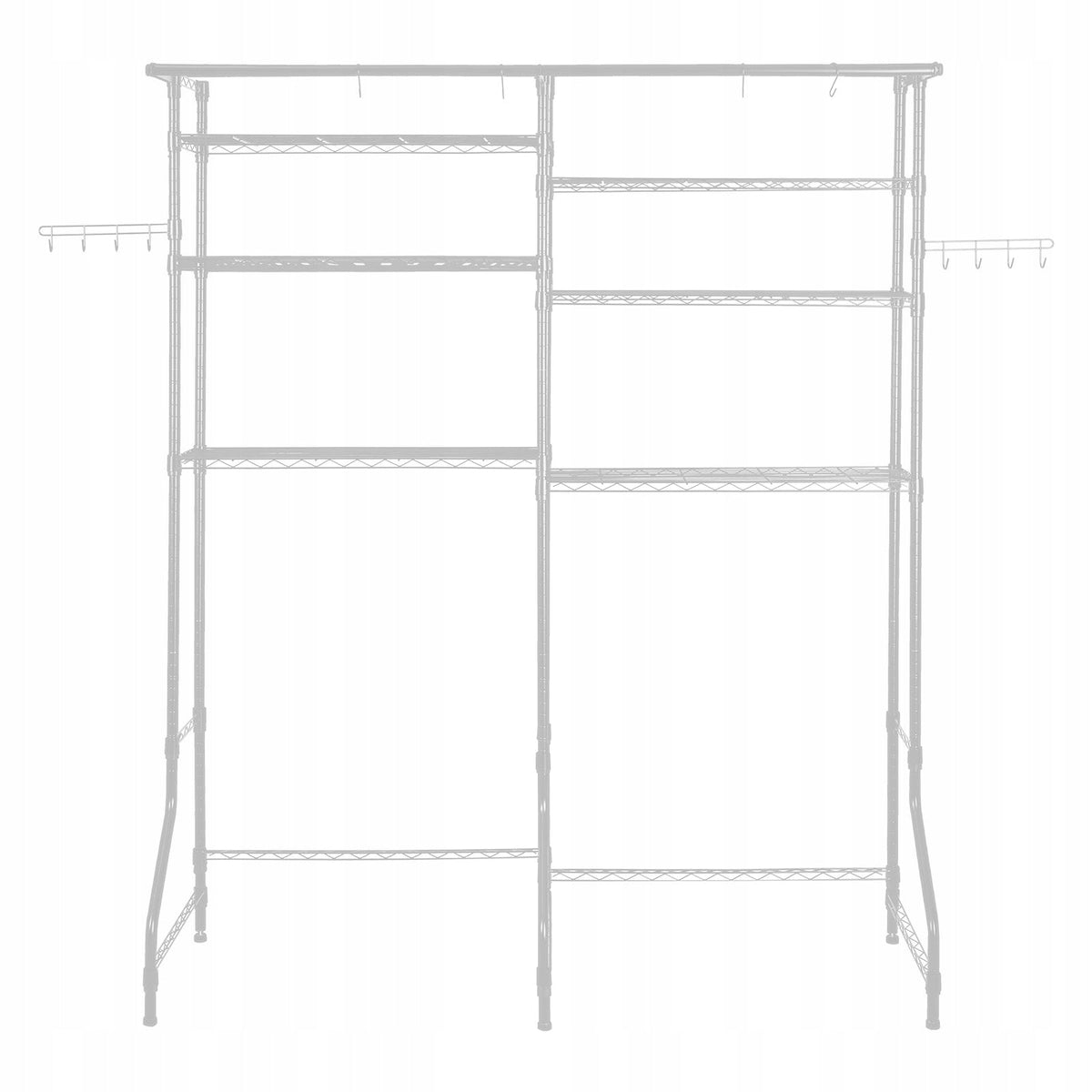 VEVOR 6-TIER ADJUSTABLE WASHER AND DRYER RACK CLOTHES STAND