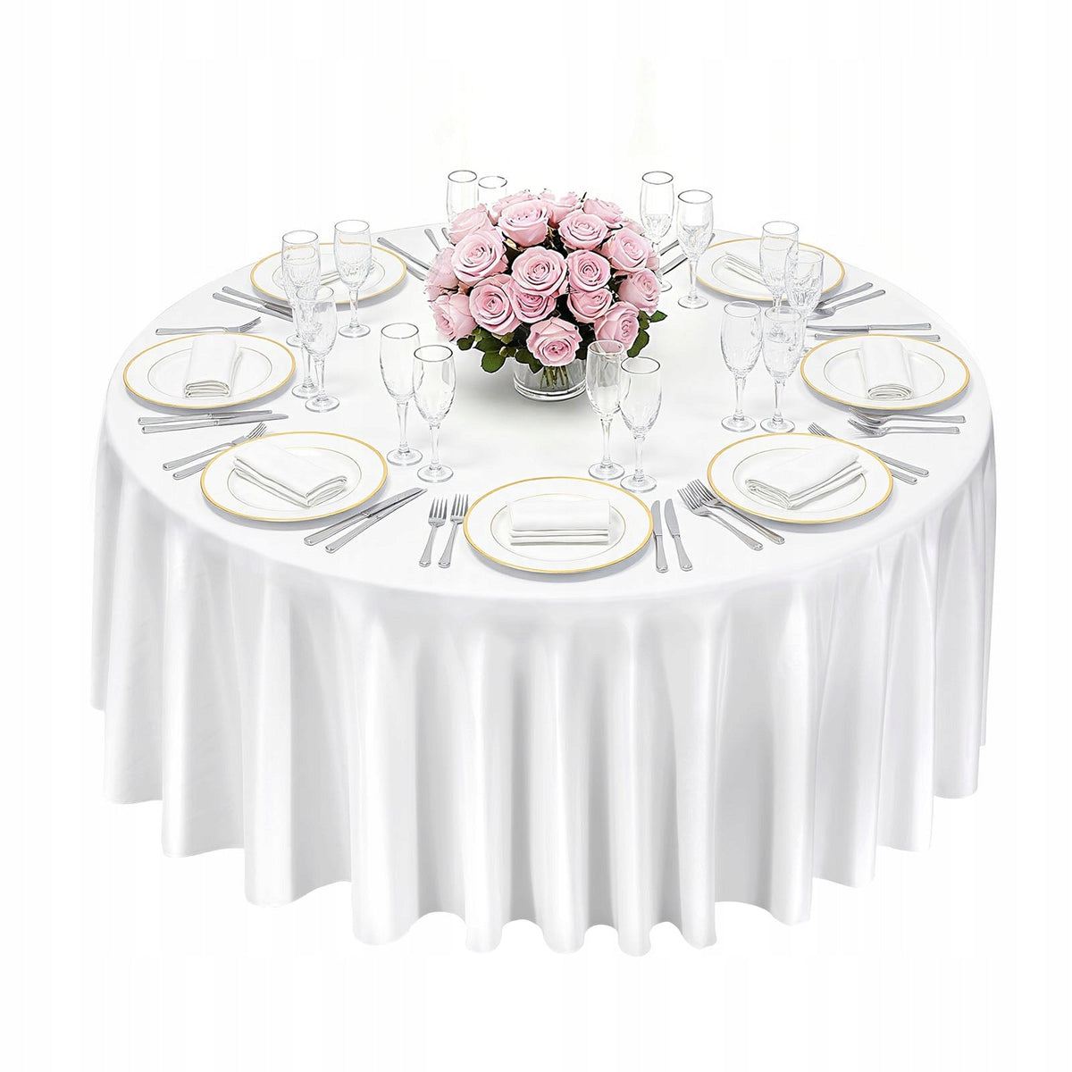 VEVOR 6 PCS ROUND TABLECLOTHS 3352 MM POLYESTER STRONG WRINKLE-FREE