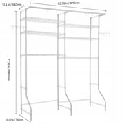 VEVOR 6-TIER ADJUSTABLE WASHER AND DRYER RACK CLOTHES STAND