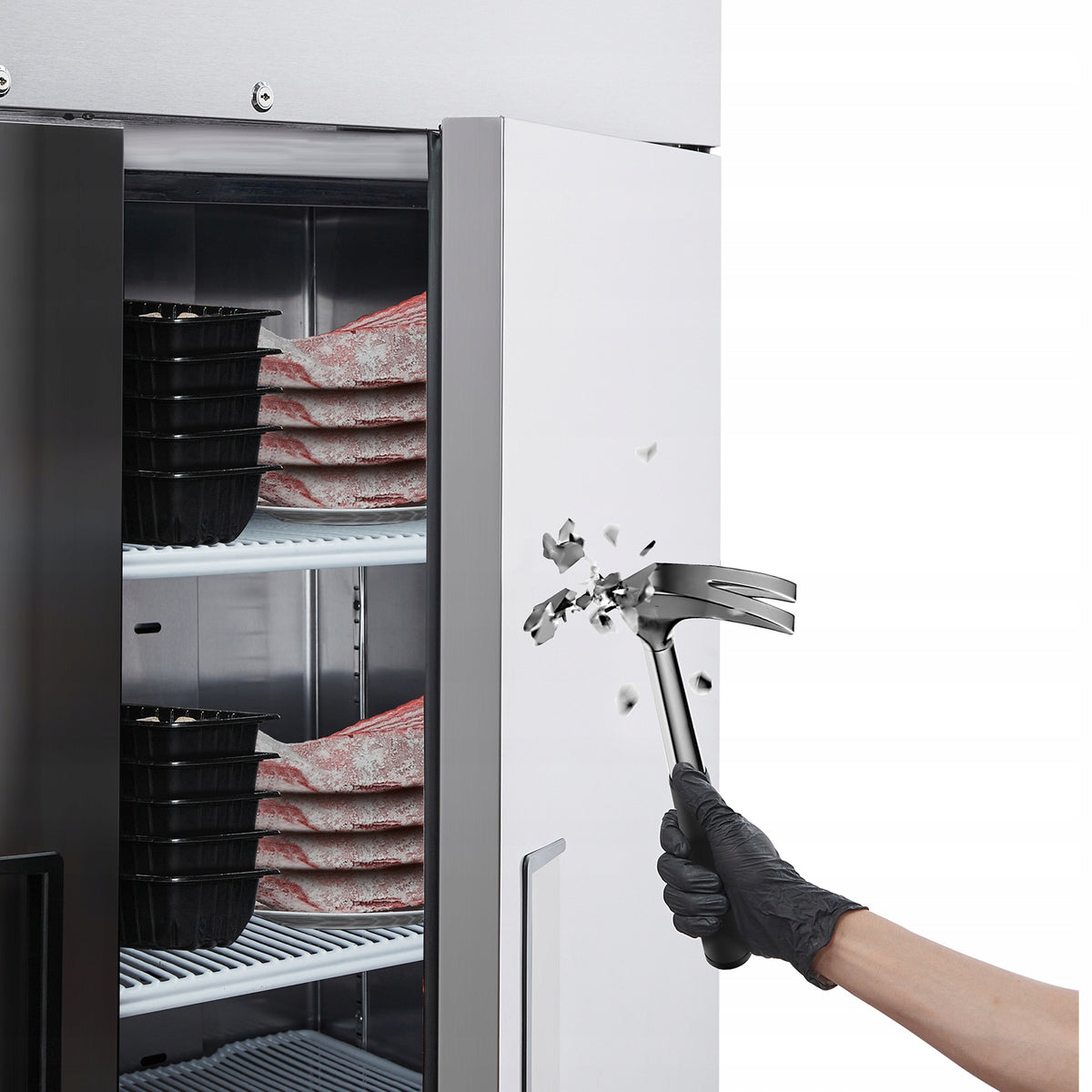 VEVOR 1100L 2-DOOR STAINLESS STEEL DIGITAL COMMERCIAL FREEZER
