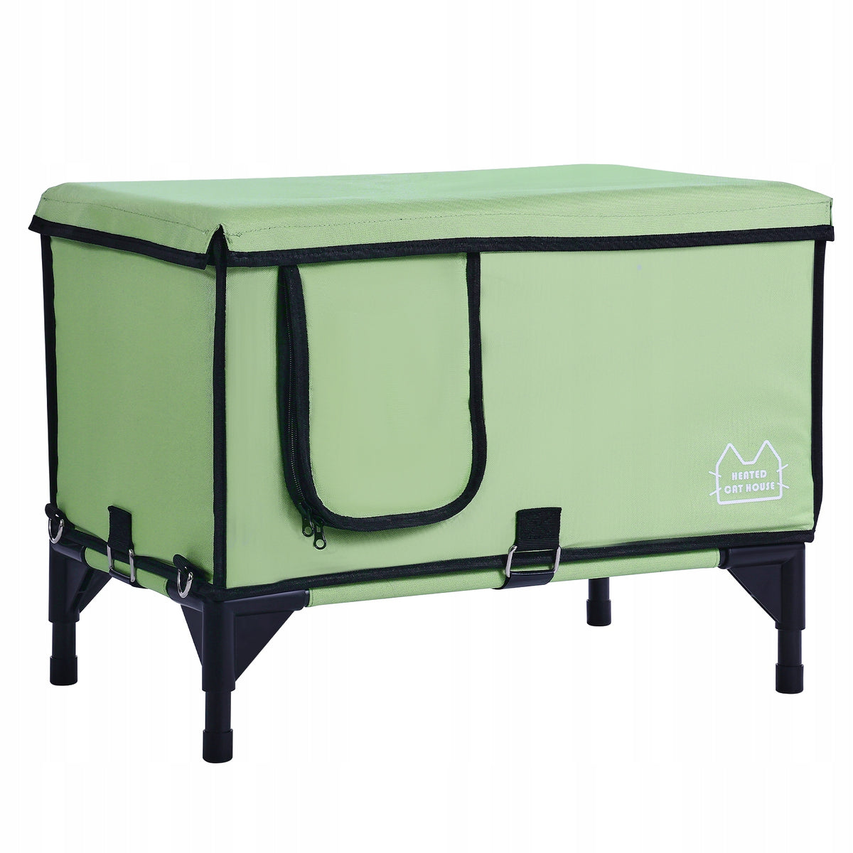 VEVOR RAISED HEATED CAT HOUSE WATERPROOF STURDY WITH CUSHION