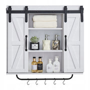VEVOR Bathroom Cabinet with 2 Sliding Doors and Adjustable Shelves