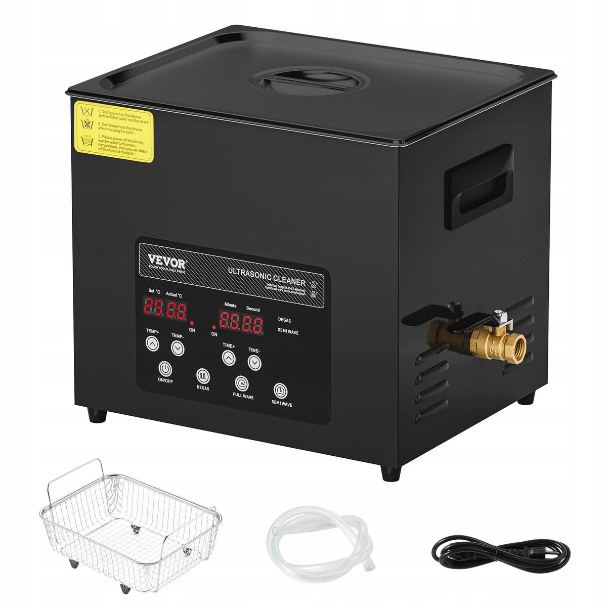 VEVOR 10L ULTRASONIC CLEANER 240W WITH HEATER, TIMER, AND BASKET