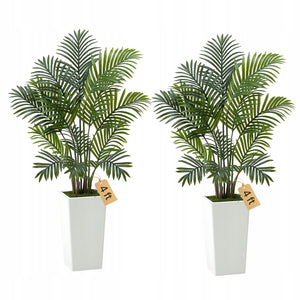 VEVOR ARTIFICIAL ARECA PALM TREES 1.2M 2 PIECES STRONG REALISTIC PLANTS