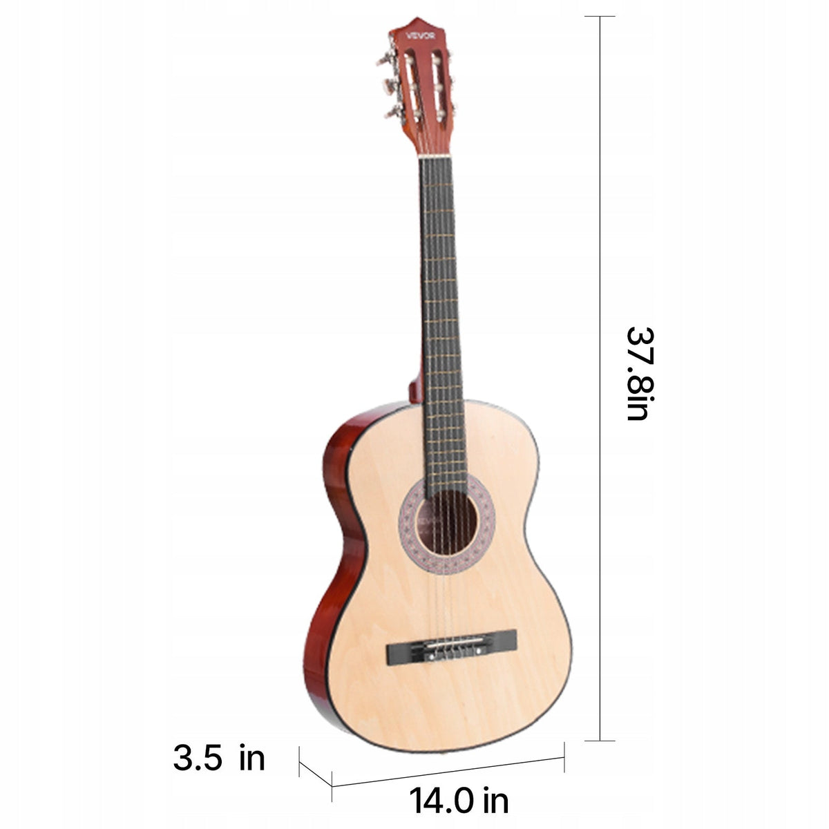 VEVOR 960MM CONCERT GUITAR WOODEN STARTER KIT BEST FOR