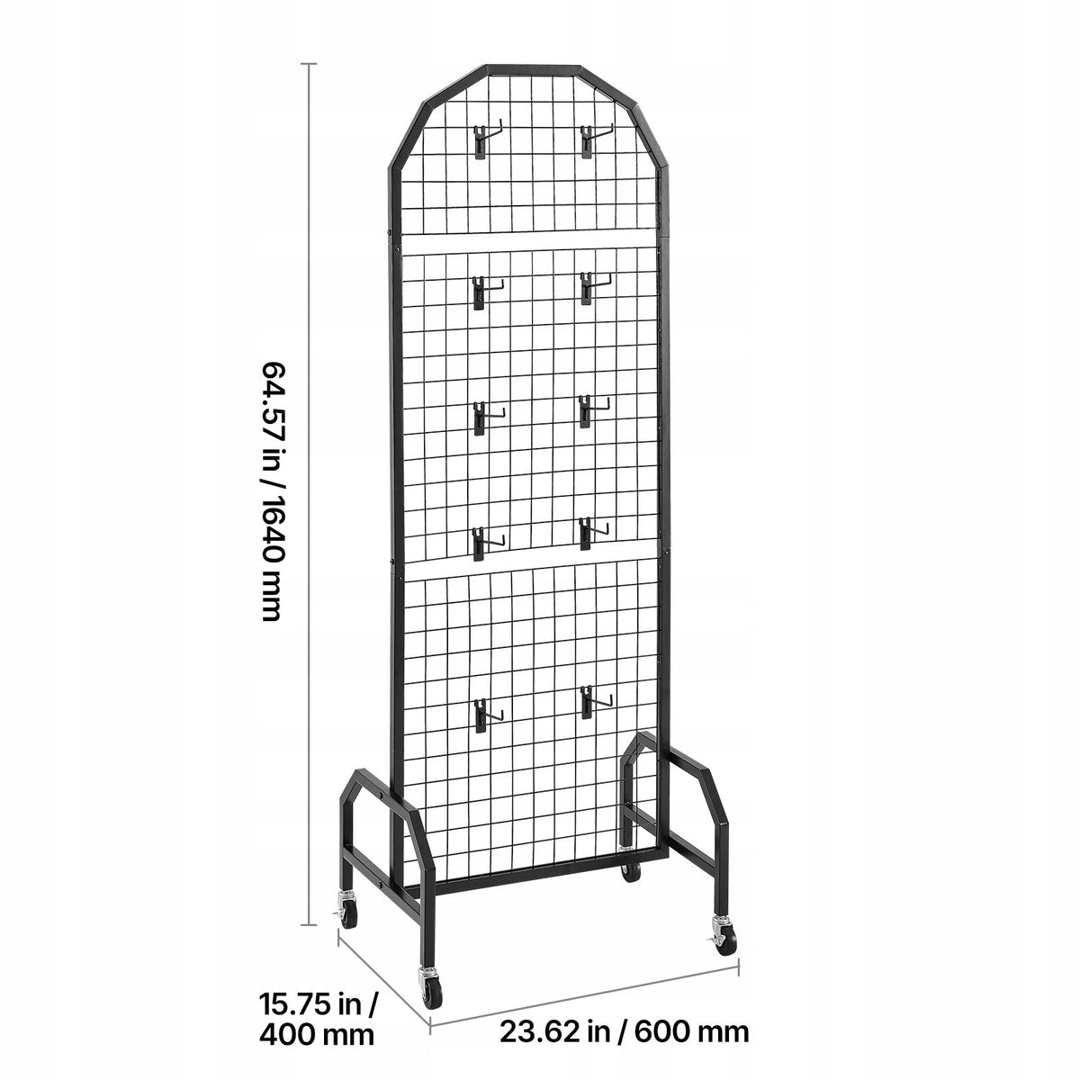 PREMIUM VEVOR GRID WALL PANELS 60X164 CM 2 PCS STRONG DISPLAY RACK