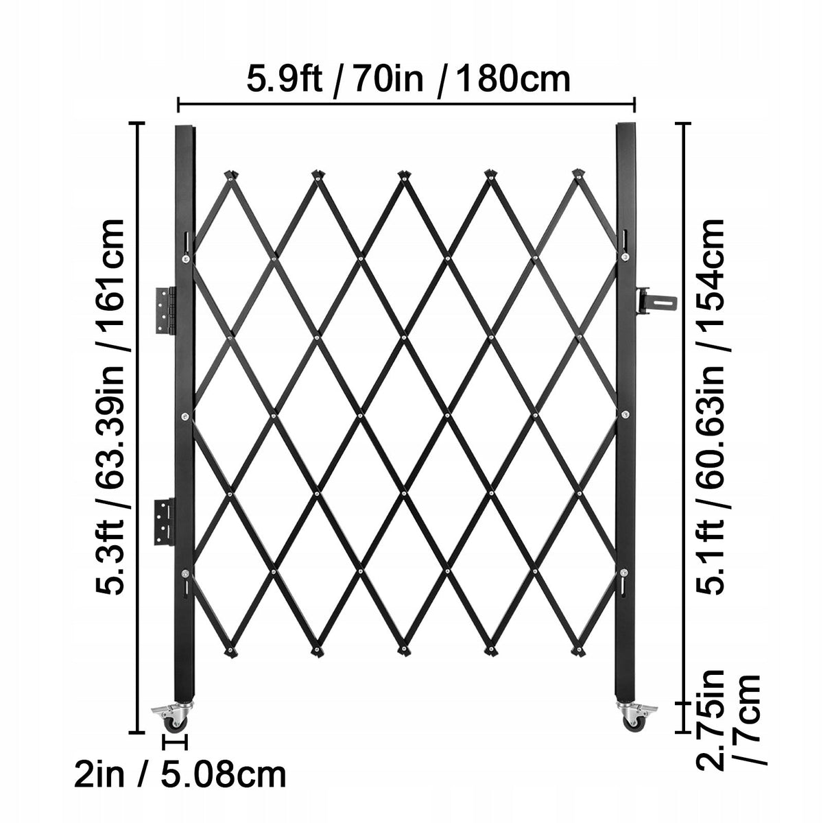 PROFESSIONAL VEVOR FOLDING GATE STEEL WITH SINGLE GATE