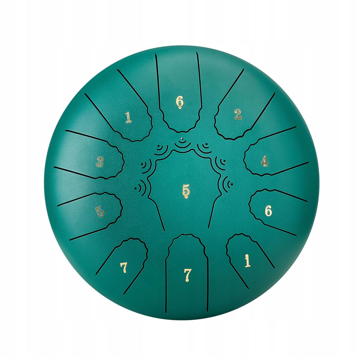 VEVOR STEEL TONGUE DRUM 10-INCH 11-TONE C-MAJOR GREEN MEDITATION GIFT