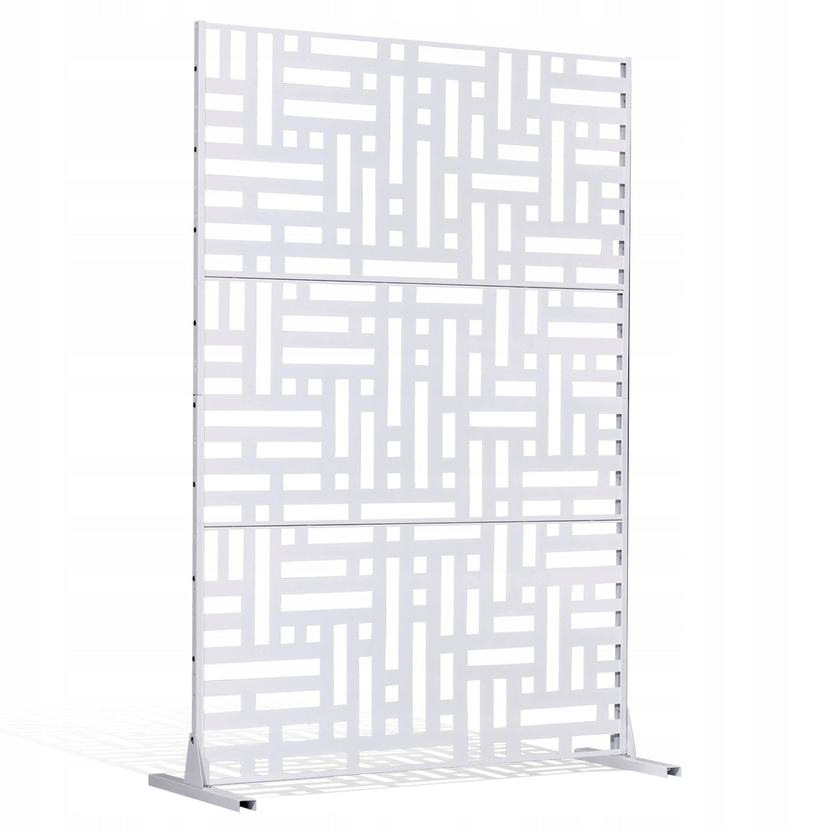 VEVOR SCREEN 120X50.8X193 CM FREESTANDING METAL ROOM DIVIDER WHITE