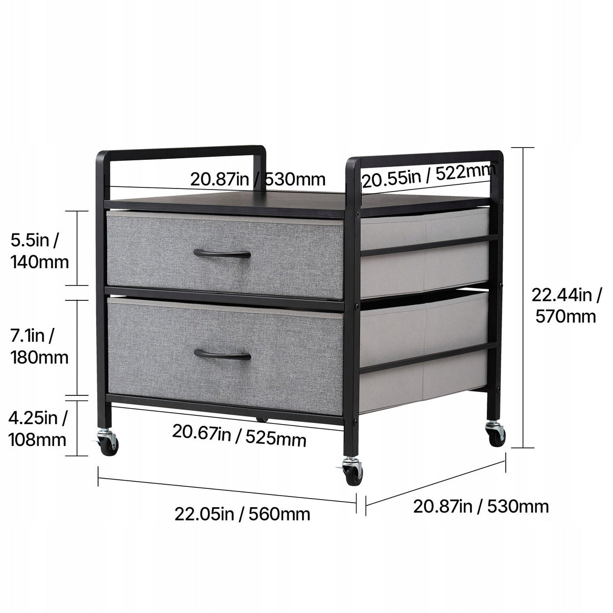 VEVOR MINI REFRIGERATOR ROLLING STAND 80 KG CAPACITY WITH DRAWERS STRONG