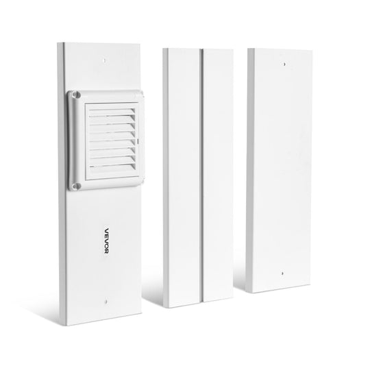 VEVOR Dryer Vent Kit 4 Inch Adjustable Panel White PVC PP