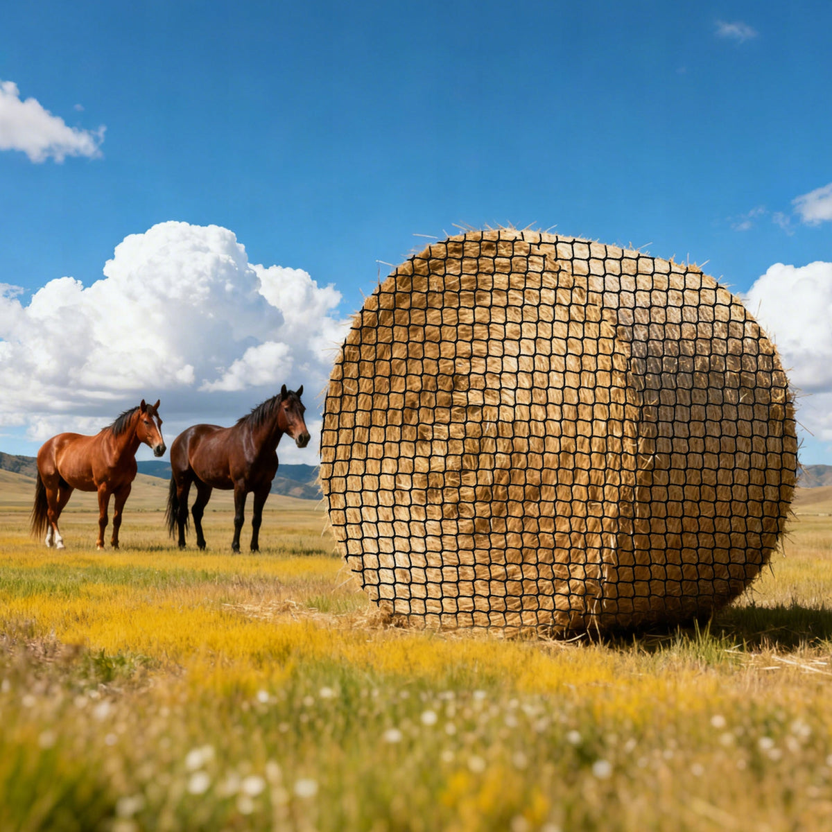 HAY NET VEVOR 1.8X1.8X1.8M FOR ROUND BALES STRONG DURABLE SLOW FEEDER