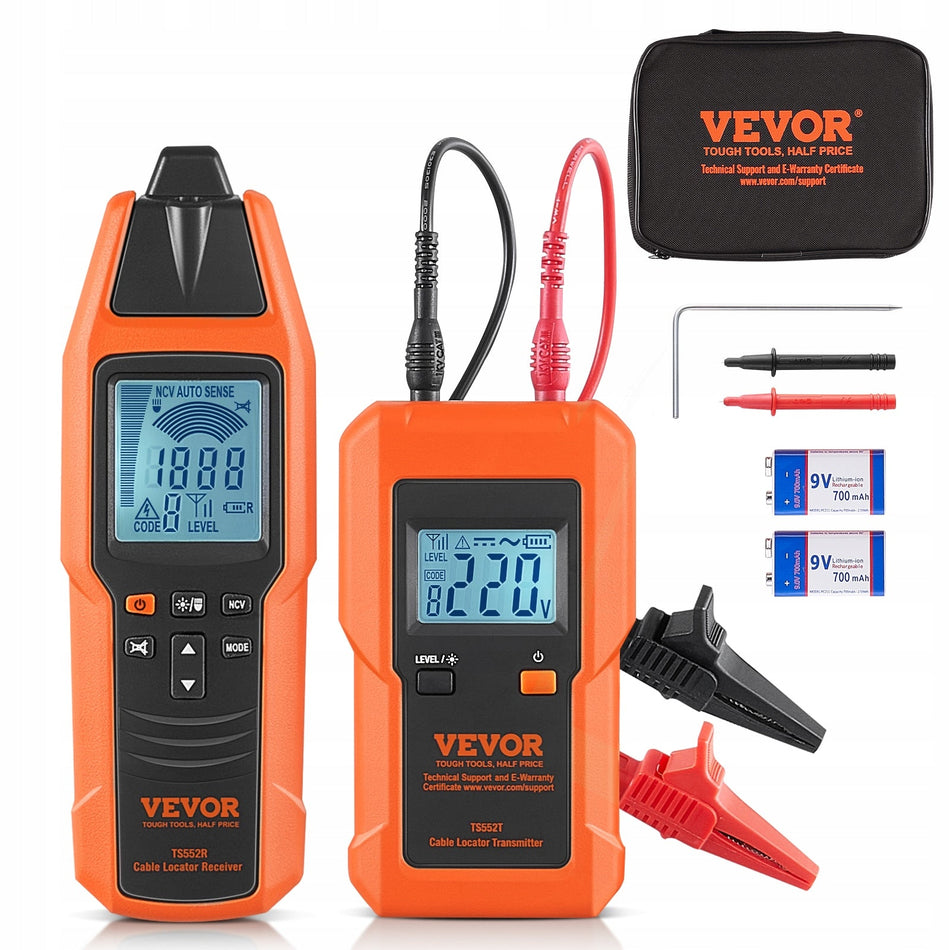 VEVOR PROFESSIONAL CABLE LOCATOR 12-600V WIRE DETECTOR