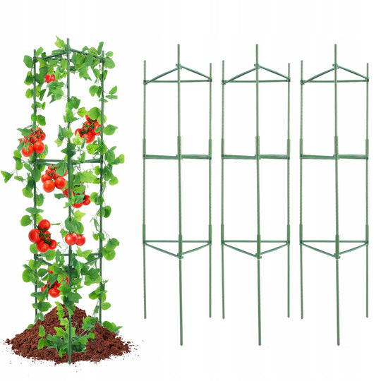 VEVOR 6-PACK 48-INCH ADJUSTABLE STURDY PROTECTIVE TOMATO CAGES FOR