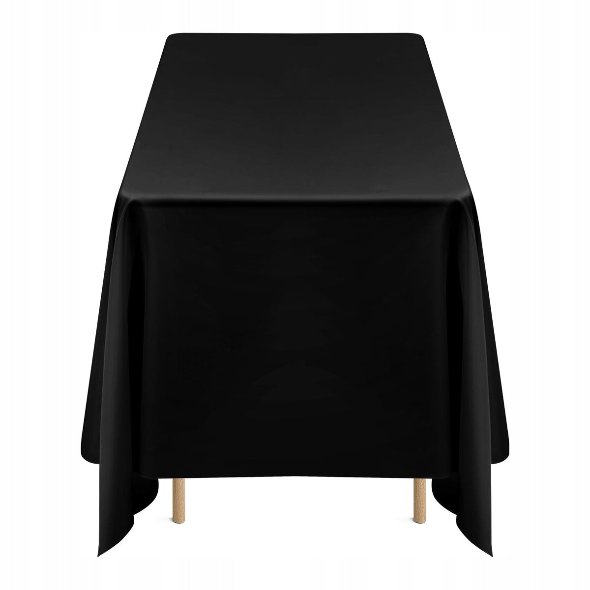 VEVOR 6 PACK TABLECLOTHS 1778X3048MM REUSABLE POLYESTER BLACK