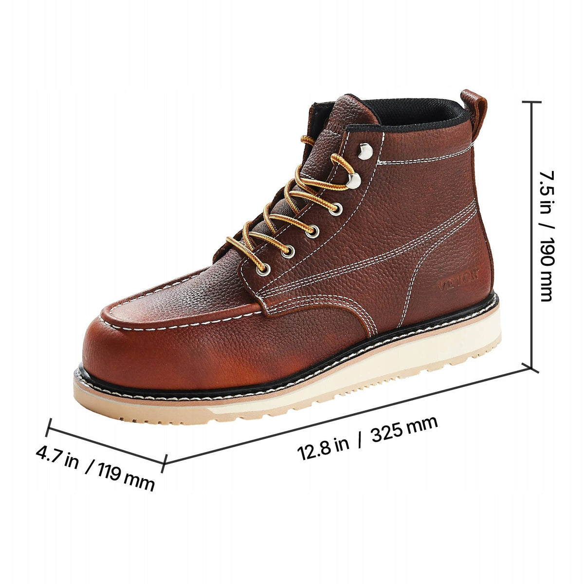 VEVOR STEEL TOE WORK SHOES US 11.5 MEN'S WATERPROOF FOOTWEAR
