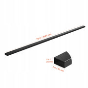 BALCONY BALUSTRADE VEVOR 4 PCS STAINLESS STEEL 198 CM STRONG MATTE BLACK