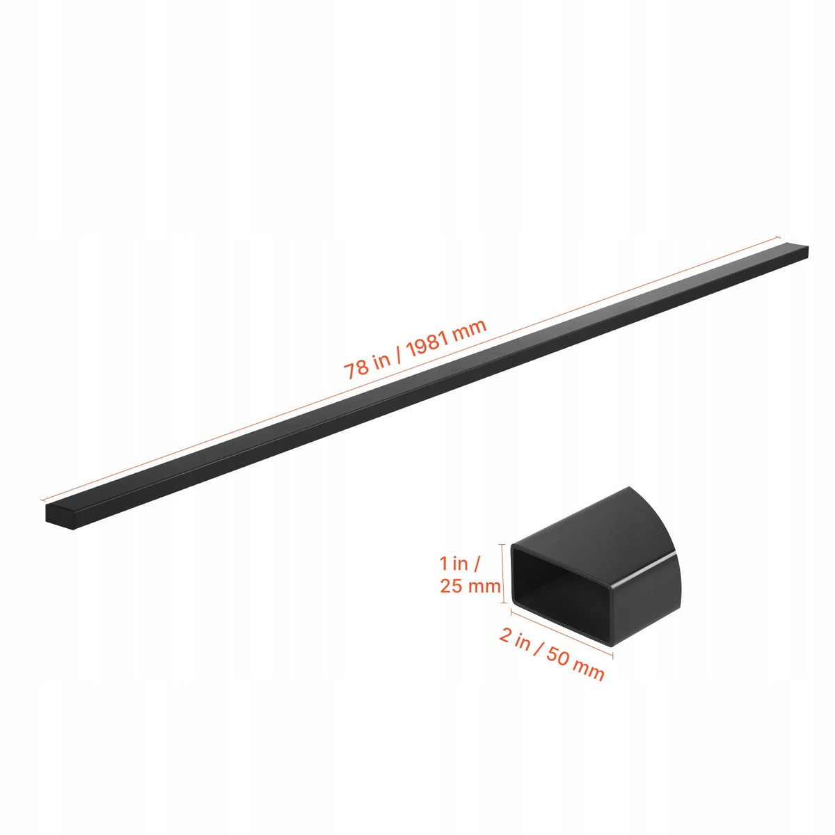 BALCONY BALUSTRADE VEVOR 4 PCS STAINLESS STEEL 198 CM STRONG MATTE BLACK