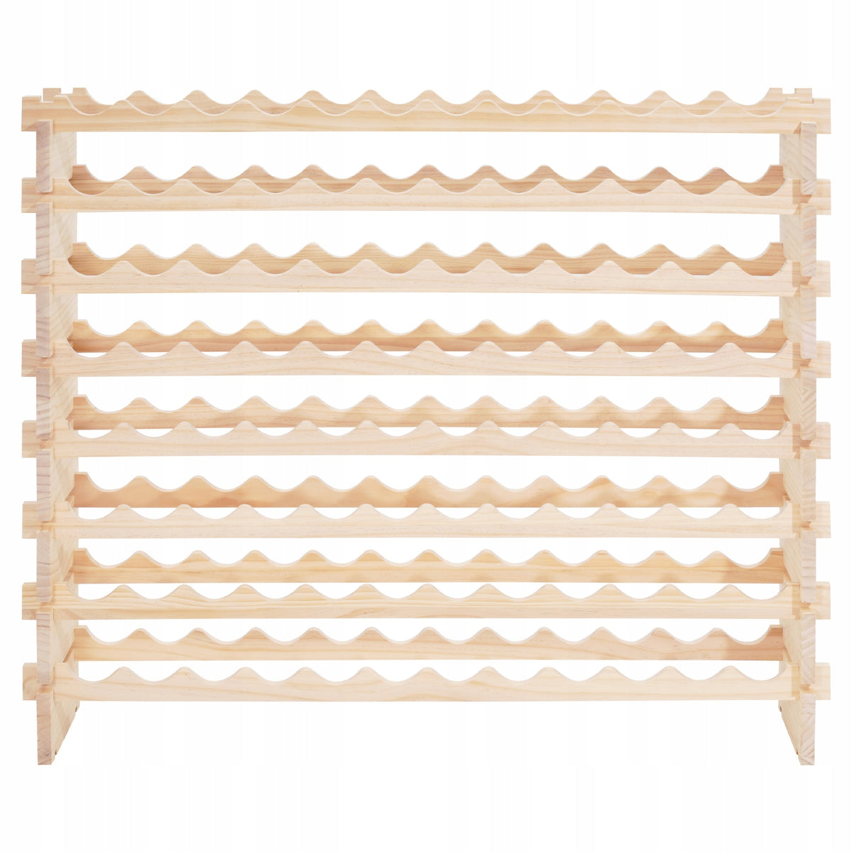 VEVOR 96-Bottle 8-Tier Modular Pine Wood Wine Rack