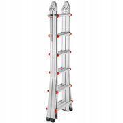 VEVOR A-FRAME TELESCOPING LADDER 20.5FT COMPACT STURDY ALUMINUM 330LB