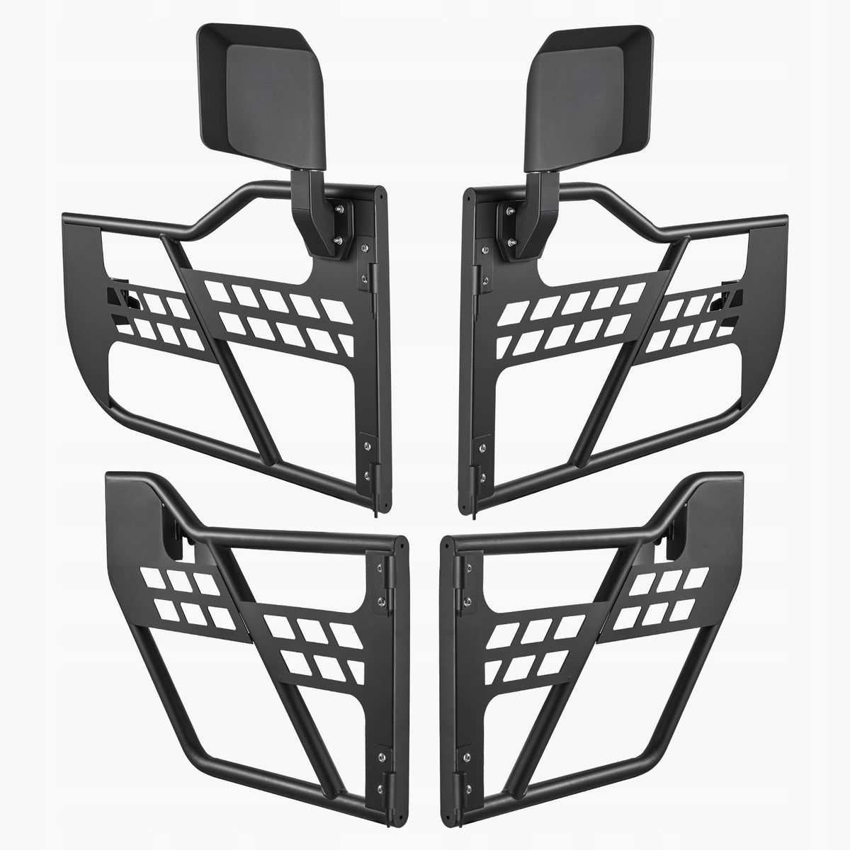 VEVOR JEEP TUBULAR DOORS 4-DOOR HEAVY DUTY STEEL WITH MIRRORS FOR WRANGLER