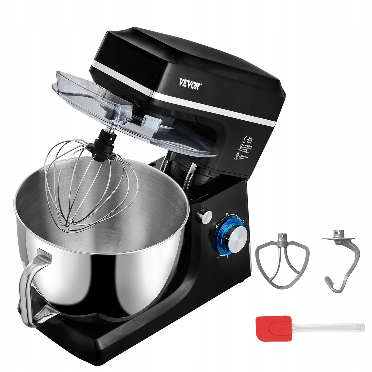 VEVOR 1400W 7.84L 6-SPEED PROFESSIONAL STAND MIXER WITH HEAD