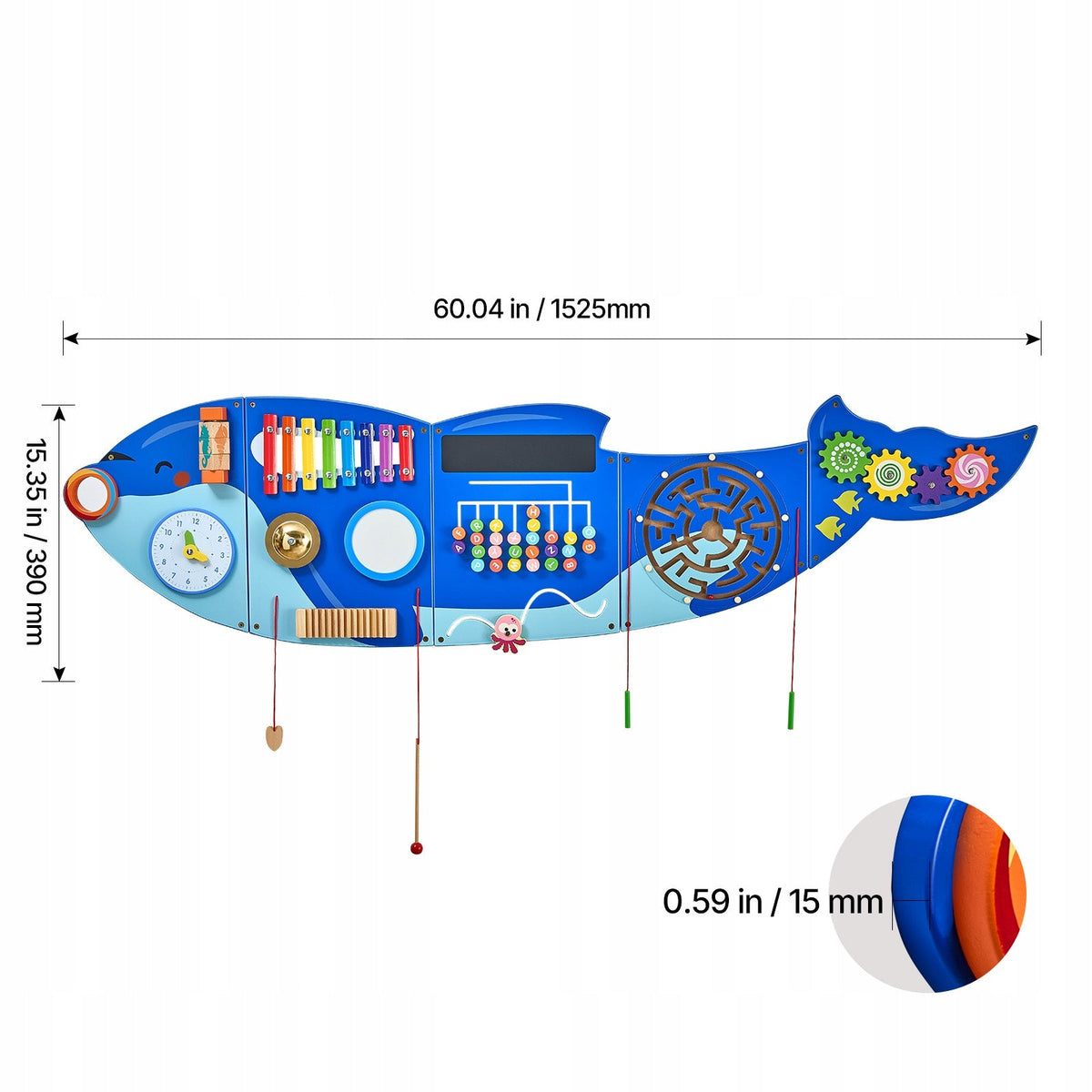 VEVOR ORCA ACTIVITY WALL EDUCATIONAL BOARD 12 PREMIUM MONTESSORI GAMES