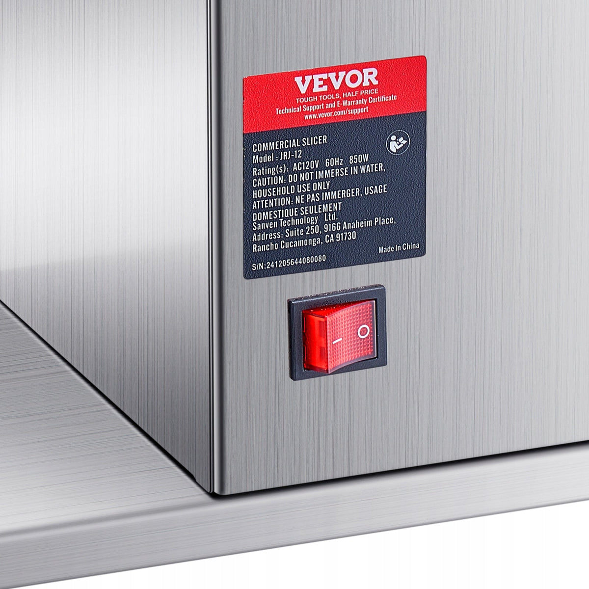 VEVOR 850W 250KG/H COMMERCIAL ELECTRIC MEAT SLICER ROBUST