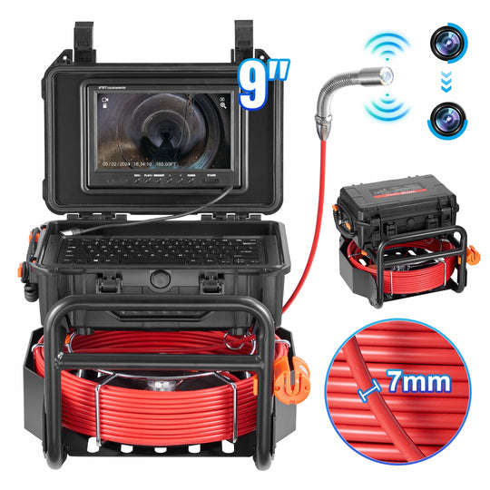 VEVOR PROFESSIONAL 50M SELF-LEVELING PIPE INSPECTION CAMERA 9"