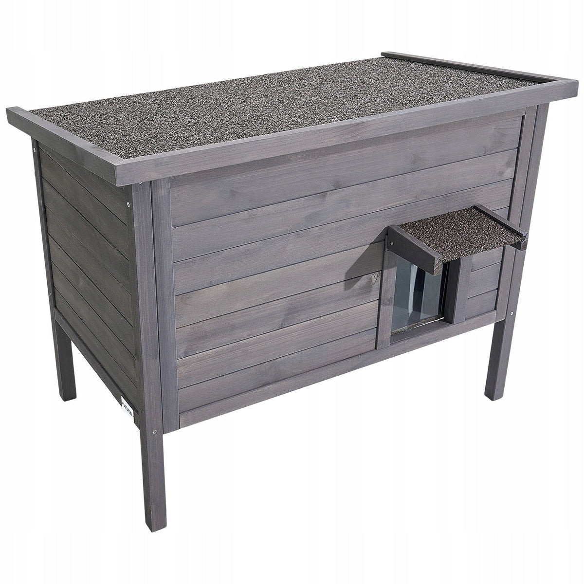 STURDY WOODEN CAT HOUSE VEVOR OUTDOOR 870X535X690 MM GREY