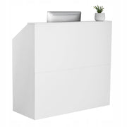 VEVOR PROFESSIONAL RECEPTION DESK WHITE MDF CASH WRAP COUNTER 118X50X111 CM