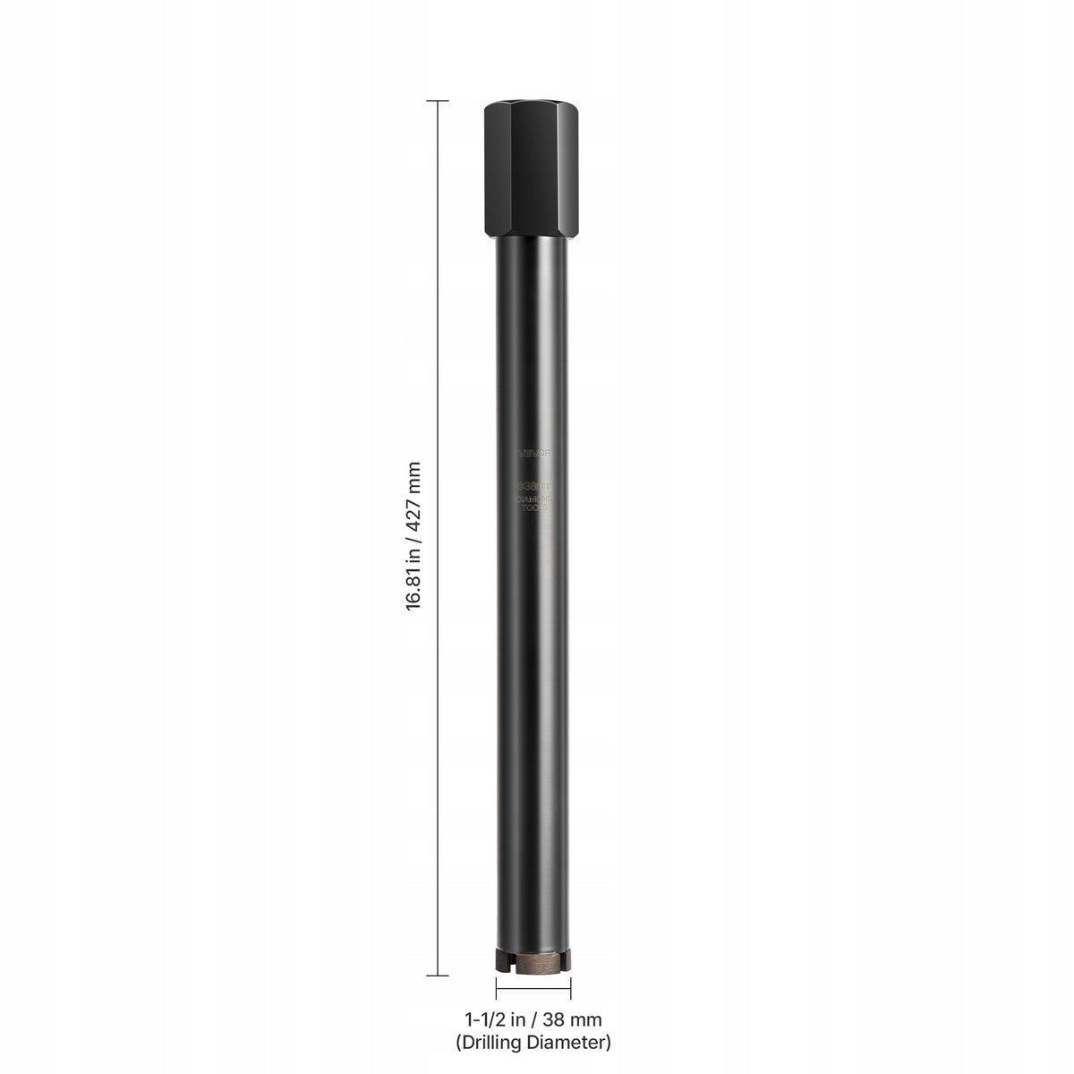 VEVOR 38 MM CORE DRILL BIT 356 MM DEPTH POWERFUL CONCRETE DRILLING