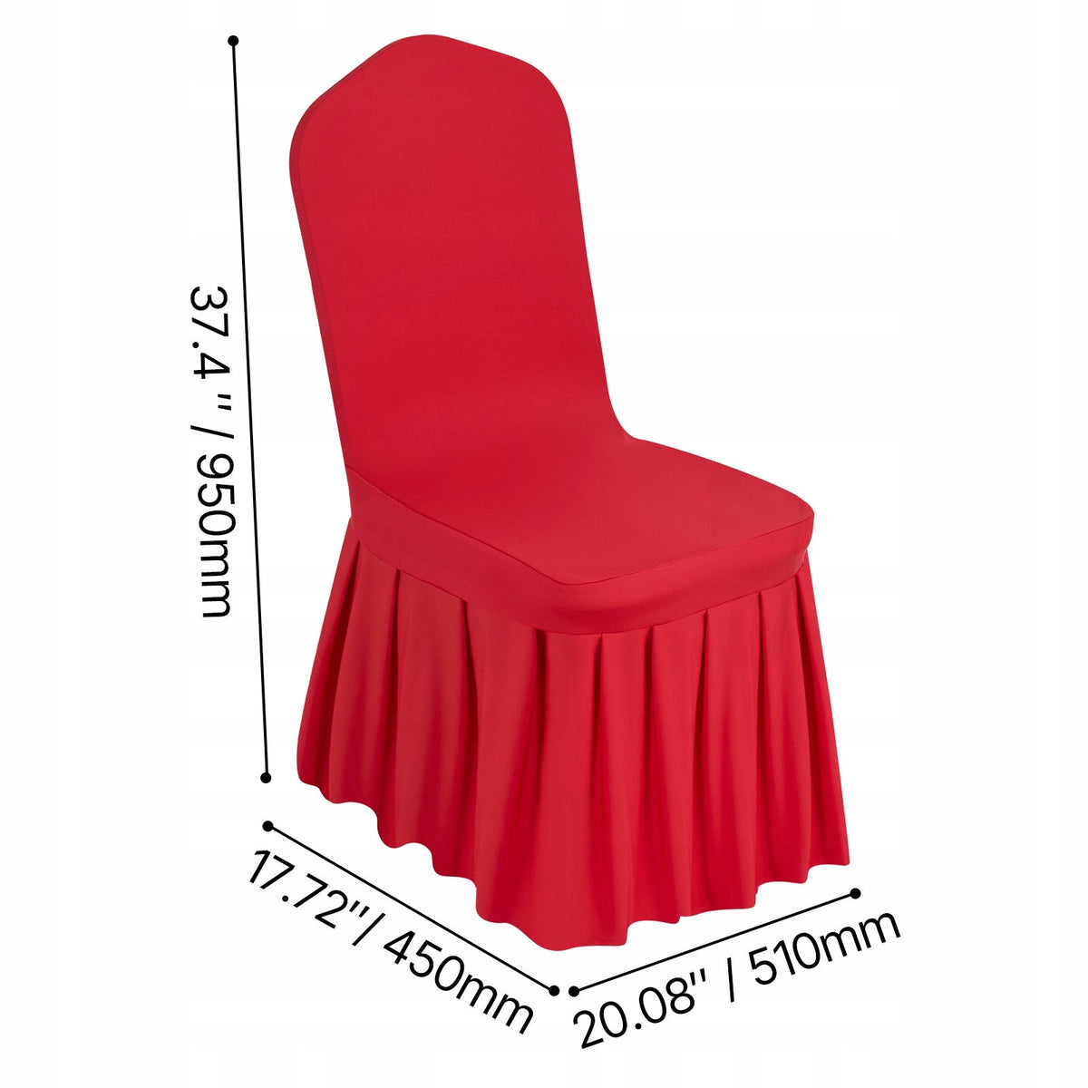VEVOR CHAIR COVERS 30 PCS RED STRETCH WASHABLE FLAT