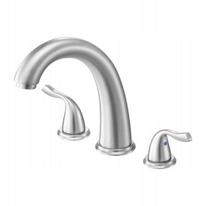 VEVOR ROMAN BATHTUB FAUCET 3-HOLE STRONG BRUSHED STEEL SET