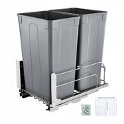 VEVOR PULL-OUT TRASH CAN DOUBLE 50 QT X 2 HEAVY DUTY KITCHEN BIN SOFT